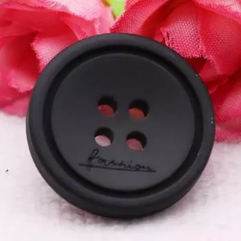 Пуговицы для пальто Пуговицы из смолы черного костюма Мужские и женские тренчкоты Пуговицы для брюк Пуговицы для куртки Шерстяные свитера Пуговицы круглые 24L = 15.0MM * Black [Changhua No. 7 Matte]