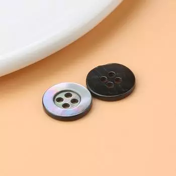 Пуговицы для рубашек, мужские и женские топы, аксессуары для рубашек, круглые универсальные черные белые высококачественные пуговицы для кардиганов 6 #[Black Butterfly Bay] * 10mm * Round