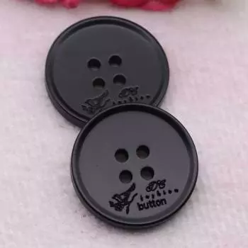 Пуговицы Пальто Пуговицы Черный костюм Пуговицы Круглые мужские и женские тренчкоты Пуговицы брюк Пуговицы куртки Шерстяные пуговицы Пуговицы свитера 24L = 15.0MM * Black [Changhua Blackbird]