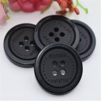 Пуговицы, Пуговицы для костюмов, Пуговицы для брюк, Черные матовые смоляные пуговицы, Пуговицы для шерстяных пальто, Аксессуары для пуговиц для свитеров 24L = 15.0MM * Black * Changhua