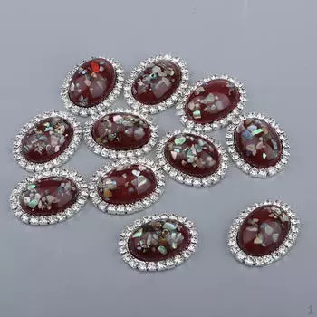 Пуговицы со стразами, 10 шт. украшения с плоской спинкой, для одежды, одежды, сумок,