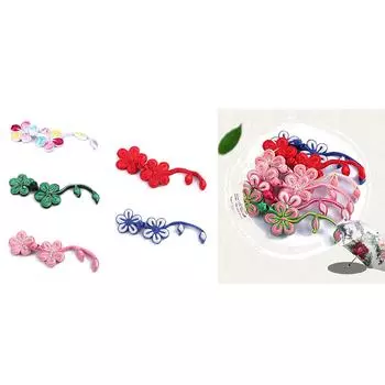 Пуговицы в виде цветка для чонсама Китайские пуговицы-застежки Китайские пуговицы-лягушки Ручная работа Швейные застежки Пуговицы для одежды ханфу D