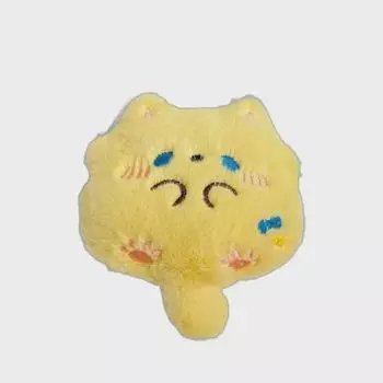 Пухлая плюшевая кукла-букет «Кошка» с пищалкой и кулоном в виде котенка Opening at the back жёлтый