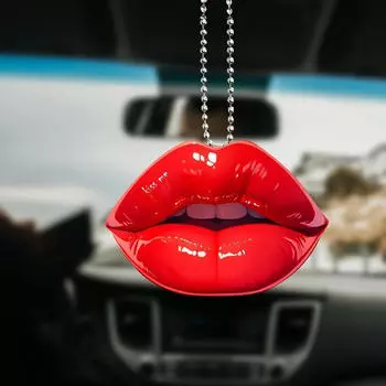Пухлые красные губы подвесные украшения рюкзак подвеска декоративное акриловое украшение для гостиной