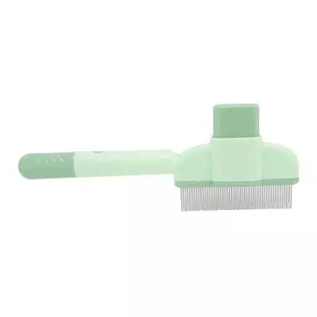 Пуходерка для груминга питомцев, шпильки из нержавеющей стали, щетка для удаления шерсти питомцев, гребень для груминга кошек и собак зелёный