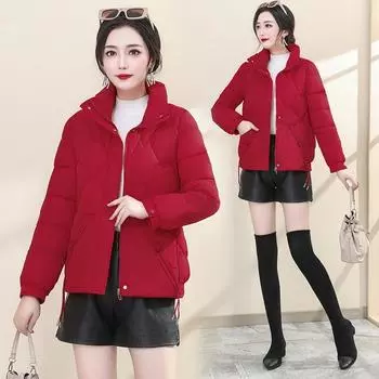 Пуховая хлопковая куртка для женщин. Зимняя одежда. Новая хлопковая куртка для маленьких мужчин. Модная легкая маленькая хлопковая куртка. Короткое и толстое пальто. L