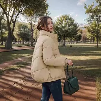 Пуховая хлопковая утепленная одежда для женщин, новая зимняя утепленная одежда из хлеба, корейская версия, хлопковые утепленные куртки, свободные хлопковые утепленные куртки, модные M