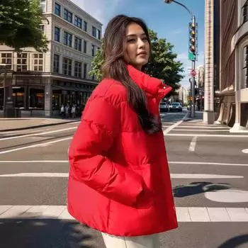 Пуховая хлопковая утепленная одежда для женщин, новая зимняя утепленная одежда из хлеба, корейская версия, хлопковые утепленные куртки, свободные хлопковые утепленные куртки, модные S