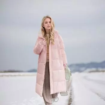 Пуховая одежда на хлопковой подкладке, модная высококачественная одежда на хлопковой подкладке, свободные и утепленные куртки на хлопковой подкладке. S розовый