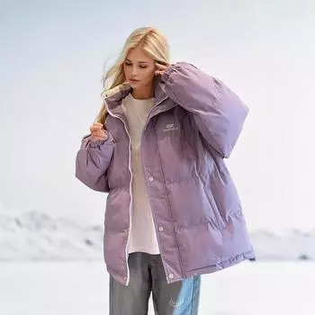 пуховая одежда женская одежда для хлеба парная одежда корейская версия свободная зимняя утолщенная куртка S чёрный