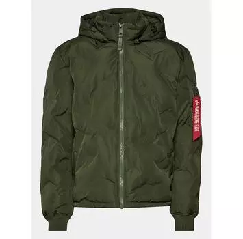 Пуховик Alpha Industries Logo 108107 зеленый Regular Fit XL