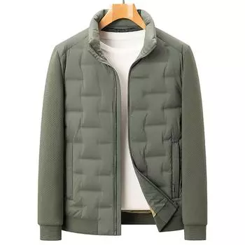 Пуховик Белый утиный пух Легкая мужская куртка Зимняя новая мужская повседневная теплая пуховая куртка с лацканами M