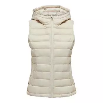Пуховик без рукавов с капюшоном ТОЛЬКО для женщин S бежевый