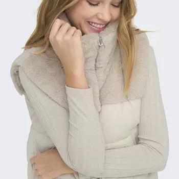 Пуховик без рукавов с высоким воротником Wanja ТОЛЬКО для женщин XS бежевый