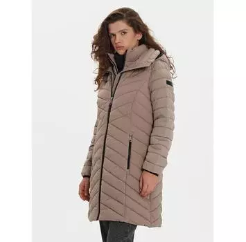 Пуховик DKNY DLEMPN46 бежевый Slim Fit M