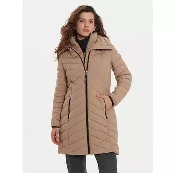 Пуховик DKNY DLEMPN46 коричневый Slim Fit XL