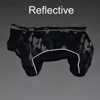 Пуховик для собак Одежда для домашних животных для маленьких и средних собак, кошек, зимнее теплое флисовое толстое пальто для щенков, ветрозащитный камуфляжный комбинезон 10 синий