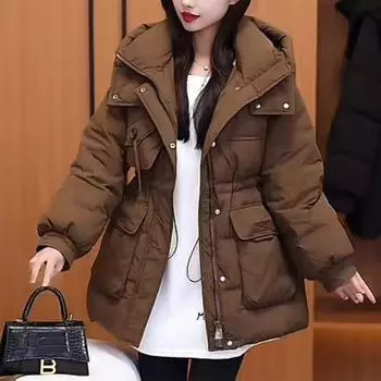 Пуховик для женщин, высококачественное женское зимнее пальто на белом утином пуху, женское короткое зимнее пальто в корейском стиле S чёрный