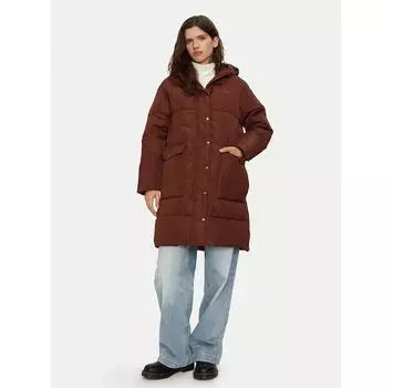 Пуховик Lee 112355178 коричневый Relaxed Fit L