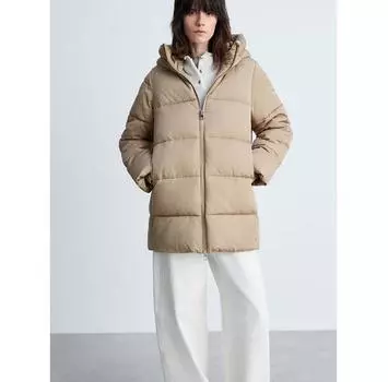 Пуховик Mango 87050306 бежевый Regular Fit XL