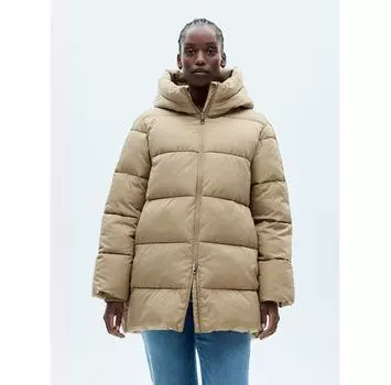 Пуховик Mango Tokyo 77097640 бежевый Regular Fit XS