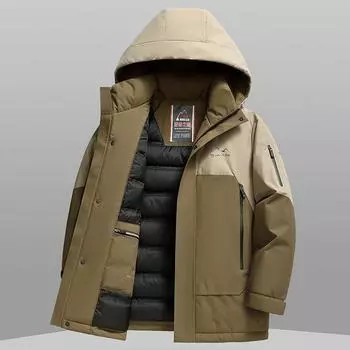 Пуховик Мужская куртка с капюшоном Осень и зима Новая рабочая одежда Пуховик M
