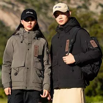 Пуховик Мужская зимняя куртка Инструменты Красивый и легкий M чёрный