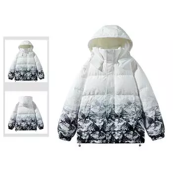 Пуховик мужской новый зимний с капюшоном утолщенный универсальный теплый и холодный повседневный модный однотонный стоячий воротник куртка S