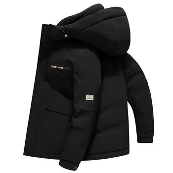 Пуховик мужской новый зимний утепленный утепленный и теплый куртка для активного отдыха с капюшоном рабочая мужская куртка M