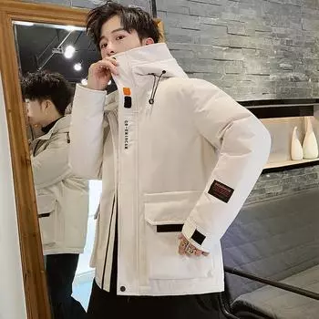 Пуховик мужской осенне-зимний новый универсальный повседневный короткий стиль модный бренд красивая рабочая одежда утолщенная теплая куртка мужская одежда M