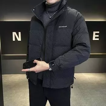 Пуховик мужской с лацканами для зимнего тепла, легкий и короткий, универсальный, модный и повседневный пиджак для мужчин XXXXL
