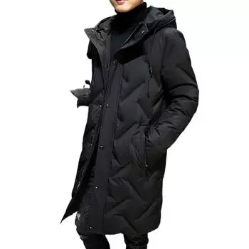 Пуховик мужской средней длины утолщенный новый модный студенческий зимняя рабочая куртка M