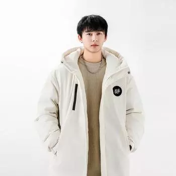 Пуховик мужской средней и длинной длины, новый стиль, зимняя мода, для кемпинга, с капюшоном, утолщенная, теплая, ветрозащитная, модная S