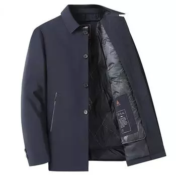 Пуховик мужской зимний утолщенный съемный пуховик мужской 90% белый утиный пух деловой повседневный пуховик мужской M