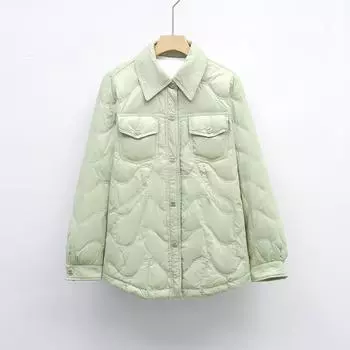 Пуховик новый национальный стандарт 90 пуховик пуховик женский осенне-зимняя мода новое пальто выглядит тонким S чёрный