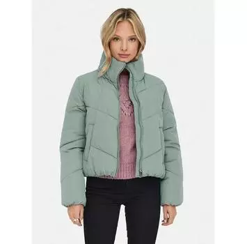 Пуховик ONLY Maggi 15308639 зеленый Regular Fit L