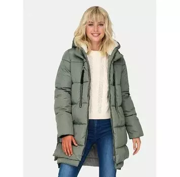 Пуховик ONLY New Nora 15304792 зеленый Regular Fit M