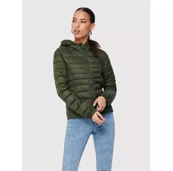 Пуховик ONLY Tahoe 15156569 зеленый Regular Fit XS