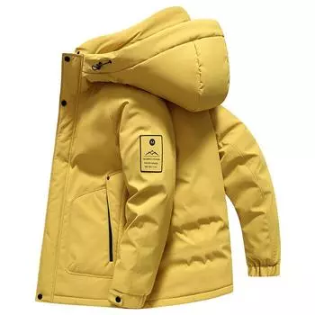 Пуховик осень-зима новый утепленный пуховик для молодых мужчин с защитой от холода M чёрный