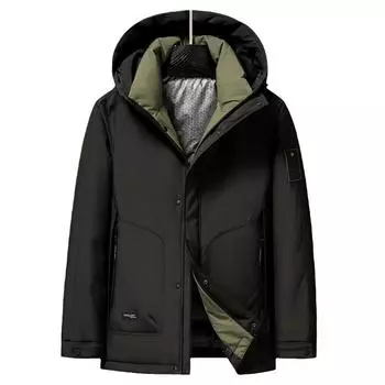 Пуховик осень-зима новый утепленный пуховик для молодых мужчин с защитой от холода M чёрный