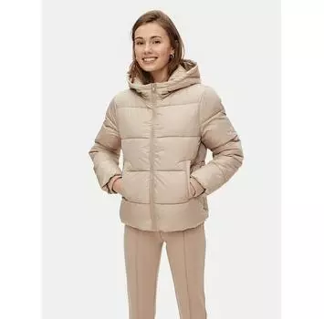 Пуховик Pieces 17115626 бежевый Regular Fit XL