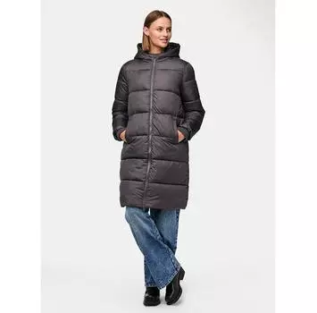 Пуховик Pieces 17115627 серый Regular Fit XS