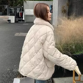 Пуховик Rhombus женская одежда 2024 новый зимний пуховик белый короткий пиджак осенне-зимняя одежда One Size