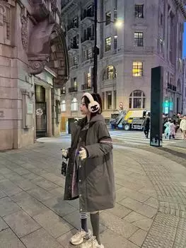 Пуховик с двойными рукавами и тесьмой для мужчин и женщин, с капюшоном, средней и длинной длины, зимнее утолщенное ветрозащитное пальто, куртка прилив S90-62.5kg белый