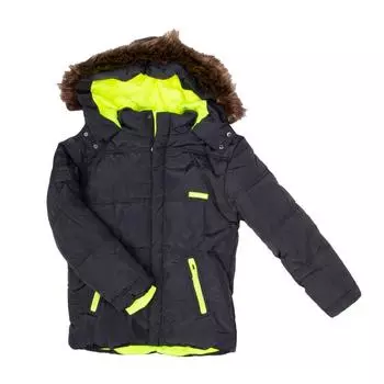 Пуховик с капюшоном и отстегивающимся искусственным мехом Детский DANIEL HECHTER