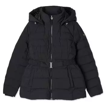 Пуховик с капюшоном из гусиного пуха JKT BLK [GUESS] ЖЕНСКИЙ чёрный