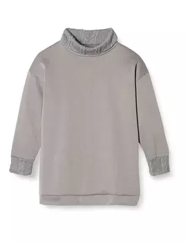 Пуховик с легкой начесной подкладкой, широкий, серый, размер L