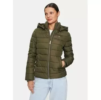 Пуховик Tommy Jeans Basic DW0DW18311 зеленый Slim Fit S