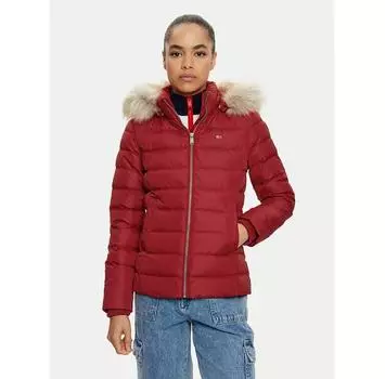 Пуховик Tommy Jeans Basic DW0DW18312 красный Slim Fit S