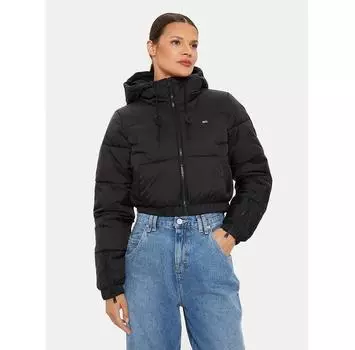 Пуховик Tommy Jeans DW0DW18313 черный Cropped Fit XL